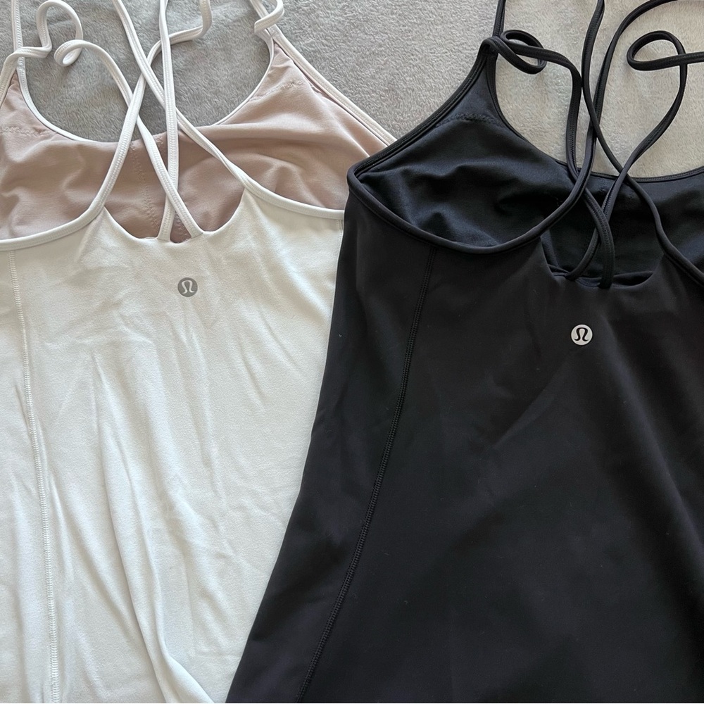 Lululemon Black and White Tank Tops